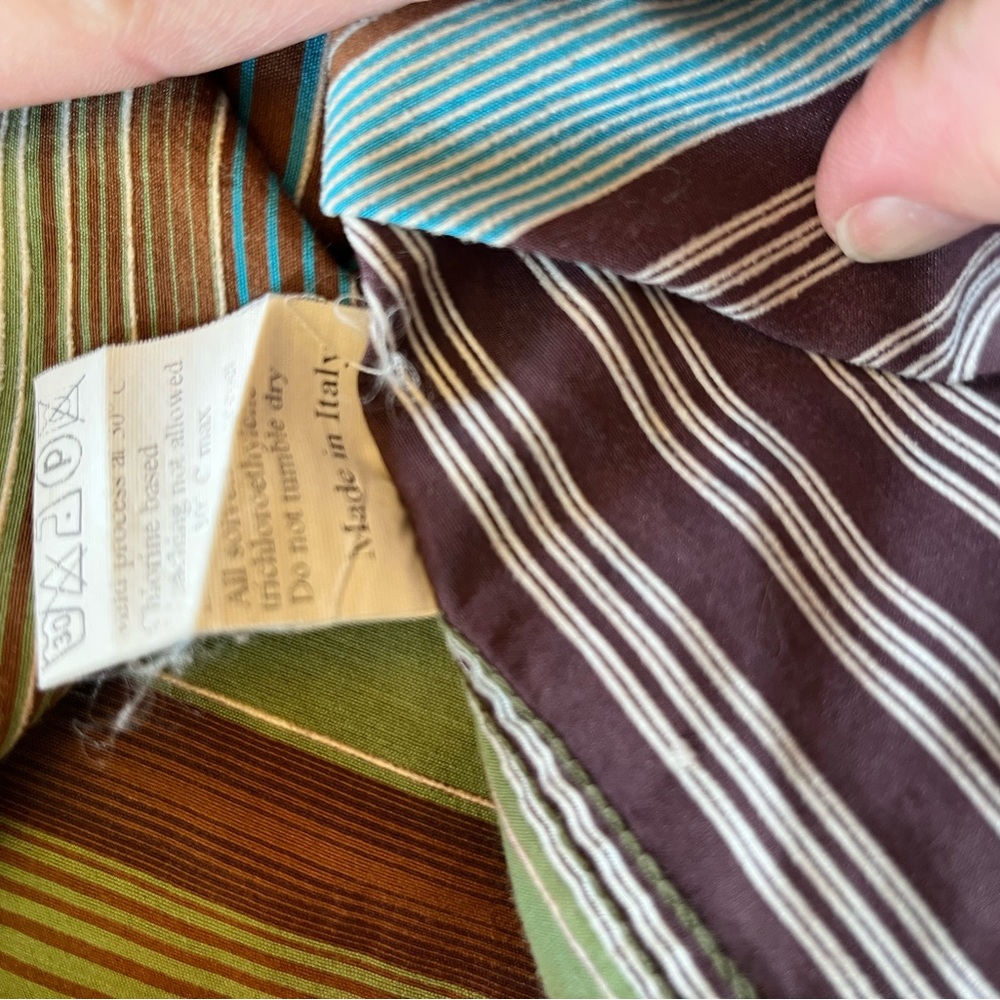 Yashi Yamamuri Terzo Millenneo Men’s Cotton Blend Button Up L/S Collared Shirt L - Picture 9 of 10